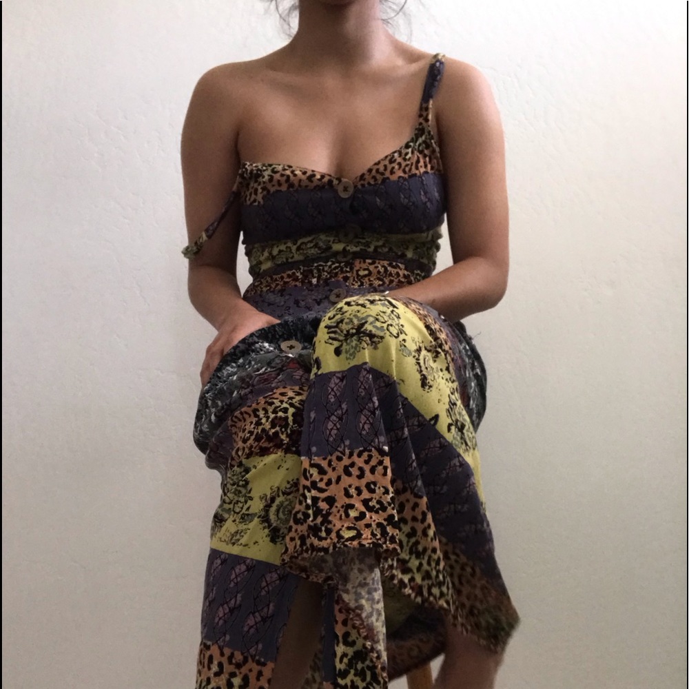 boho open back maxi dress